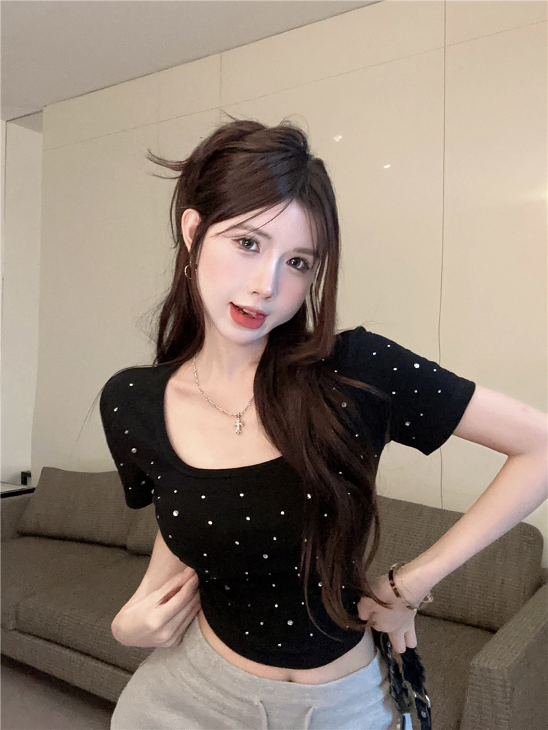 Sexy T-shirt met korte mouwen  - T Shirt Tight Fit recensie en prijs